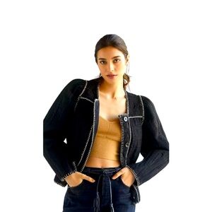 Anthropology Stitching Jacket